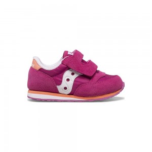 Saucony Baby Jazz Hook & Loop Sneaker Fukszia Korall Fehér | CUN-563902