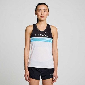 Saucony Chicago Stopwatch Singlet Chicago 2023 | FAR-138205