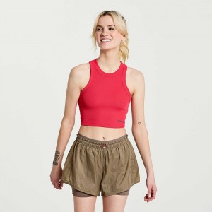 Saucony Elevate Crop Top Rózsaszín | RCM-736902