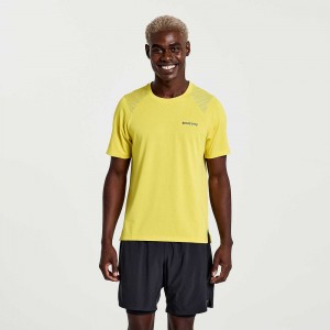 Saucony Elevate Rövid Sleeve Sulphur | AXO-812463