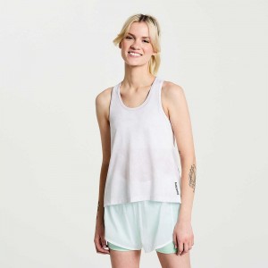 Saucony Elevate Tank Top Fehér | XKW-571046