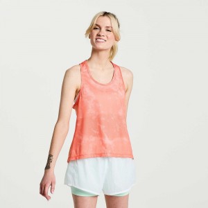 Saucony Elevate Tank Top Zenith Tie-Dye Print | FQC-824136