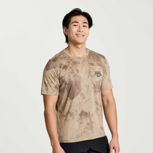 Saucony Explorer Rövid Sleeve Pewter Tie-Dye Print | XSC-280417