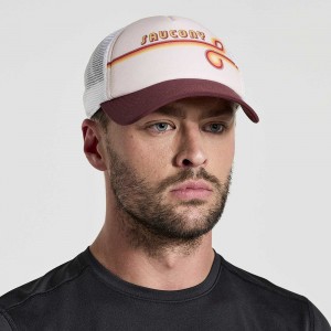 Saucony Foamie Trucker Hat Stone Graphic | XSM-718430