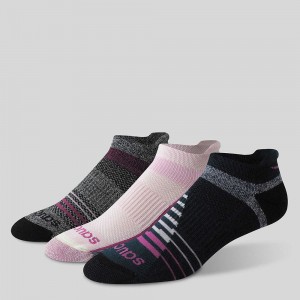 Saucony Inferno Merino Gyapjú Blend No Show 3-Pack Sock Rózsaszín | WDM-180942