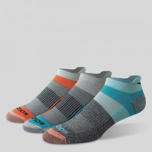 Saucony Inferno Párnázott No Show Tab 3-Pack Socks Szürke | PIF-538149