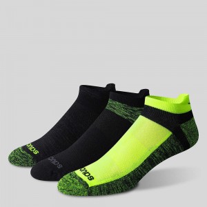 Saucony Inferno Párnázott No Show Tab 3-Pack Socks Citron | RLD-942781