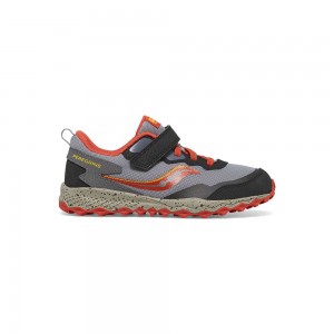 Saucony Peregrine Kdz A/C Sneaker Szürke Piros Sárga | KEO-459307