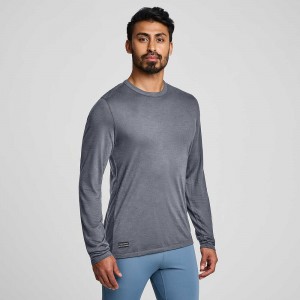 Saucony Peregrine Merino Long Sleeve Murk Heather | YCL-526718