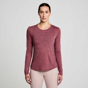 Saucony Peregrine Merino Long Sleeve Sundown Heather | PCB-763940