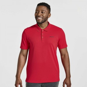 Saucony Polo Shirt Piros | ZFX-492017