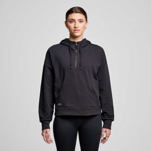 Saucony Recovery Zip Hoody Fekete | DBI-908451