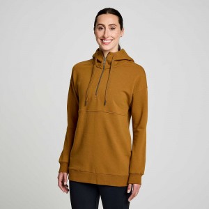 Saucony Recovery Zip Tunic Bronze Graphic | RQV-871645