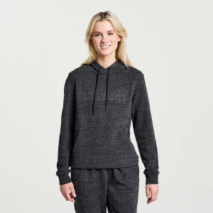 Saucony Rested Hoodie Fekete | RCJ-976450