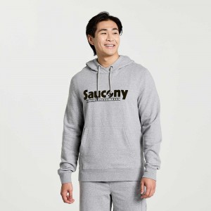 Saucony Rested Hoodie Világos Szürke | JSW-045671