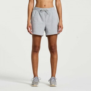 Saucony Rested Sweat Rövid Világos Szürke | QKE-840693