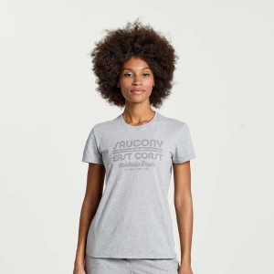 Saucony Rested T-Shirt Világos Szürke | AVY-407932