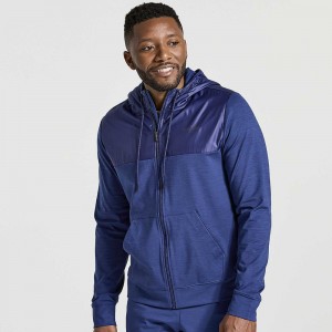 Saucony Solstice Zip Hoody Sodalite Heather | WIG-521896