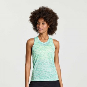 Saucony Stopwatch Grafika Singlet Atmos Wave Print | THA-468925