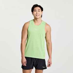 Saucony Stopwatch Grafika Singlet Invader Heather Graphic | BYT-685421