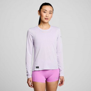 Saucony Stopwatch Long Sleeve Mauve | YQG-627498