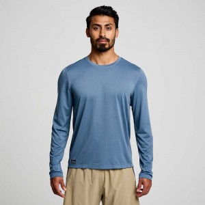 Saucony Stopwatch Long Sleeve Murk | TGI-437295