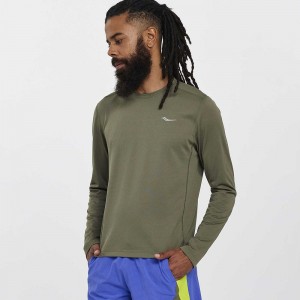 Saucony Stopwatch Long Sleeve Rockface | IRW-965784