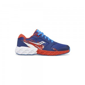 Saucony Wind 2.0 Csipke Sneaker Sötétkék Piros Fehér | TVG-180423