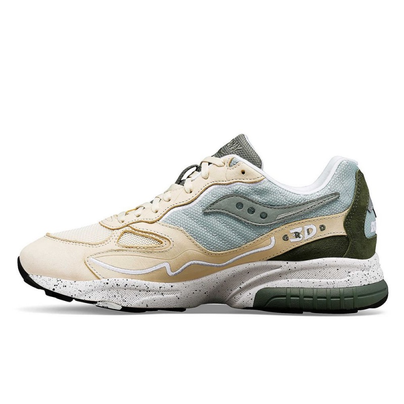 Saucony 3d Grid Hurricane Premium Bézs Zöld | AQT-315748