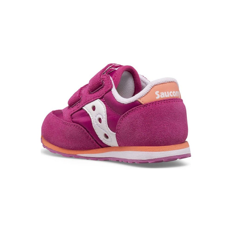 Saucony Baby Jazz Hook & Loop Sneaker Fukszia Korall Fehér | CUN-563902