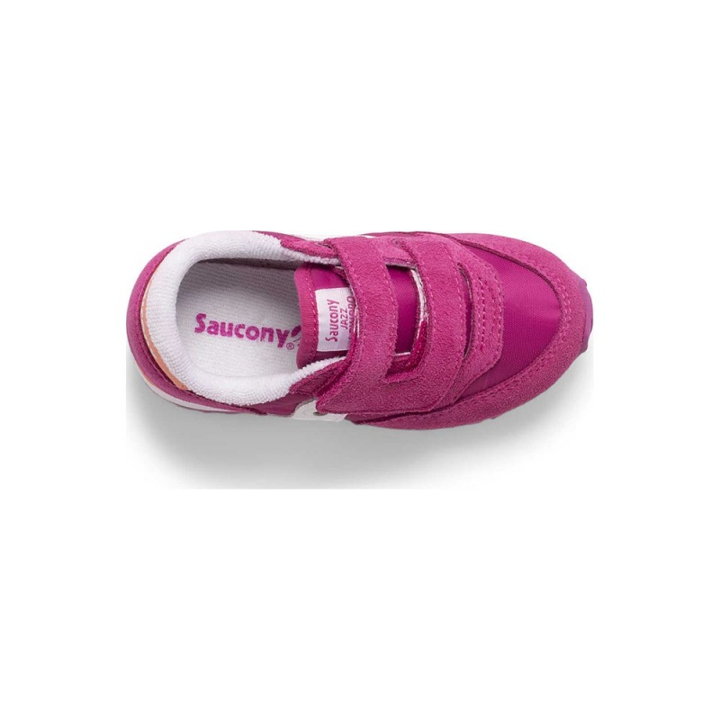 Saucony Baby Jazz Hook & Loop Sneaker Fukszia Korall Fehér | CUN-563902