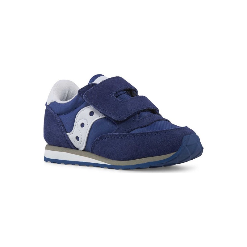 Saucony Baby Jazz Hook & Loop Sneaker Sötétkék Fehér | DFE-928537