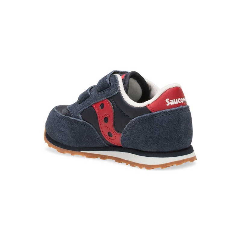 Saucony Baby Jazz Hook & Loop Sneaker Sötétkék Piros | AMV-408715