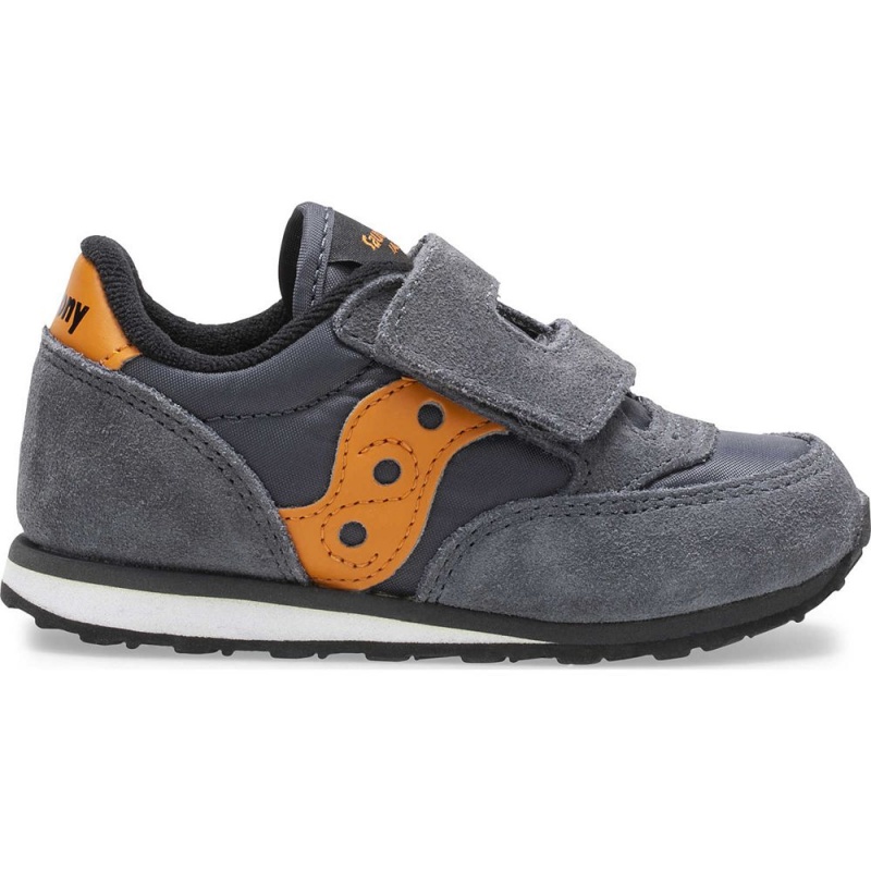 Saucony Baby Jazz Hook & Loop Sneaker Szürke Narancssárga | BMK-269340