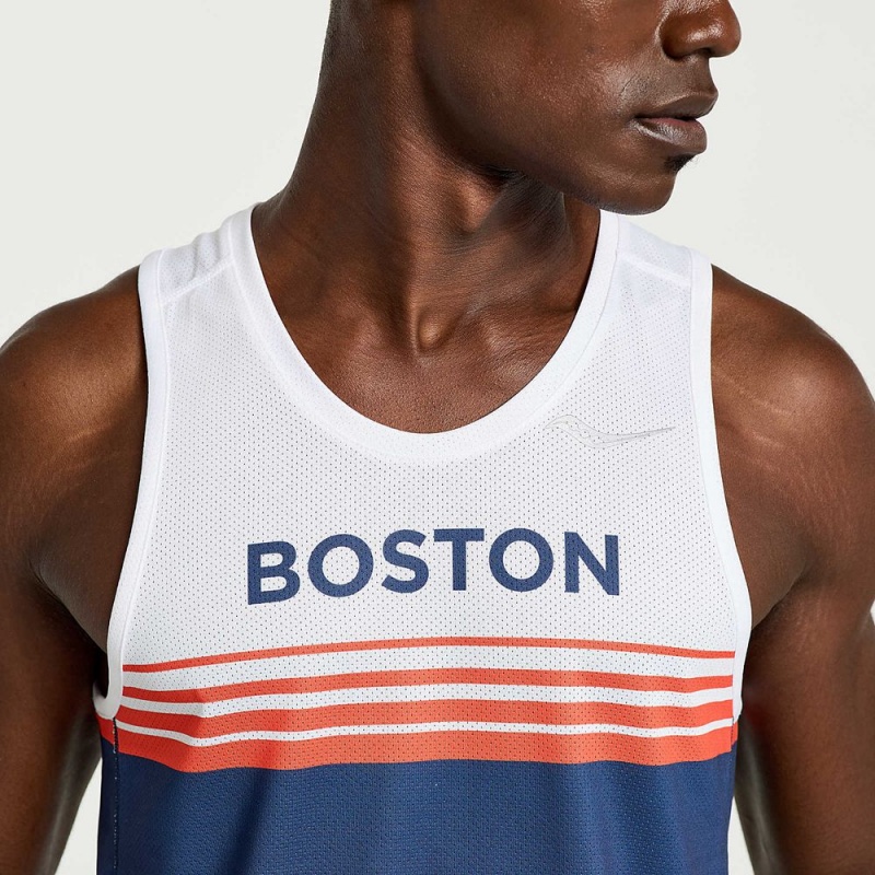 Saucony Boston Stopwatch Singlet Boston 2023 | BTZ-612350