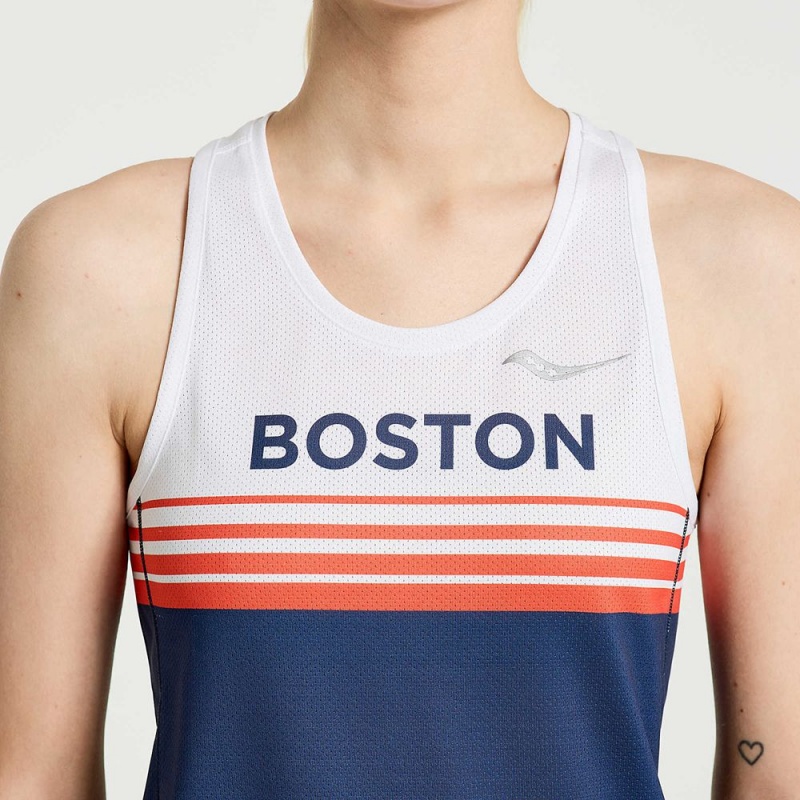 Saucony Boston Stopwatch Singlet Boston 2023 | GEA-260149