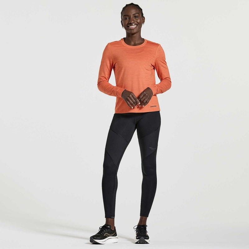 Saucony Boulder Baselayer Ember Heather | NHQ-318972