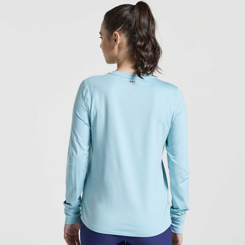 Saucony Boulder Baselayer Rainfall Heather | VHQ-095481