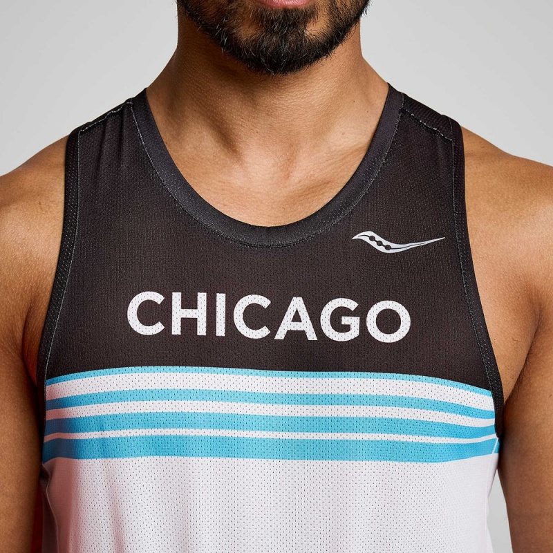 Saucony Chicago Stopwatch Singlet Chicago 2023 | ZET-138926