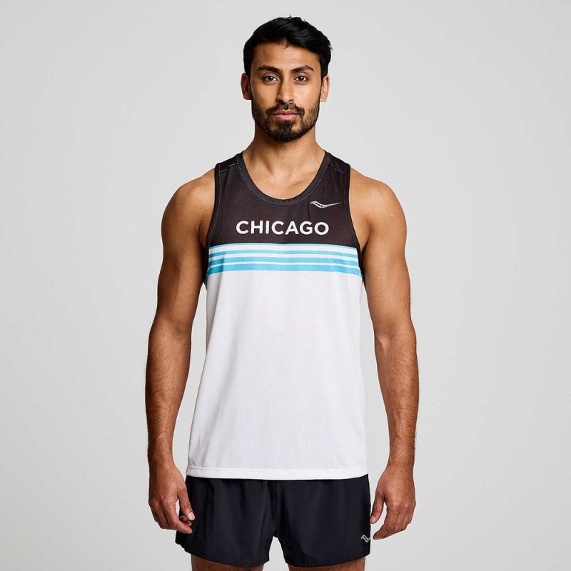 Saucony Chicago Stopwatch Singlet Chicago 2023 | ZET-138926