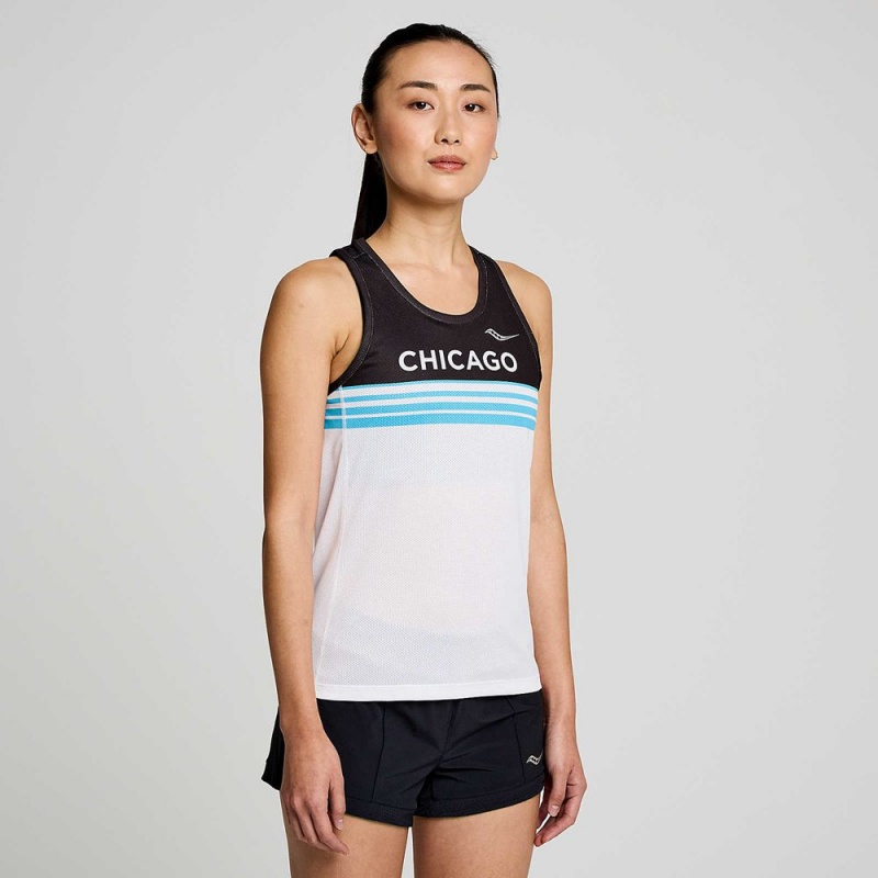 Saucony Chicago Stopwatch Singlet Chicago 2023 | FAR-138205