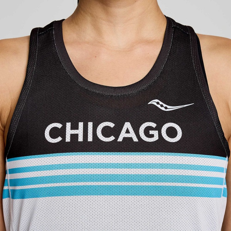 Saucony Chicago Stopwatch Singlet Chicago 2023 | FAR-138205