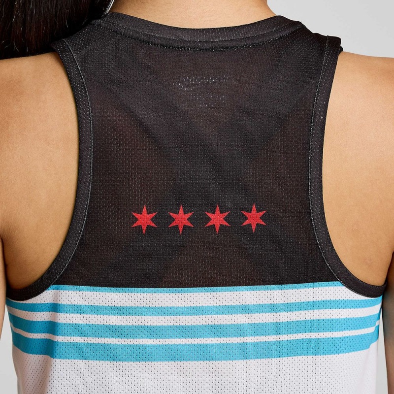 Saucony Chicago Stopwatch Singlet Chicago 2023 | FAR-138205