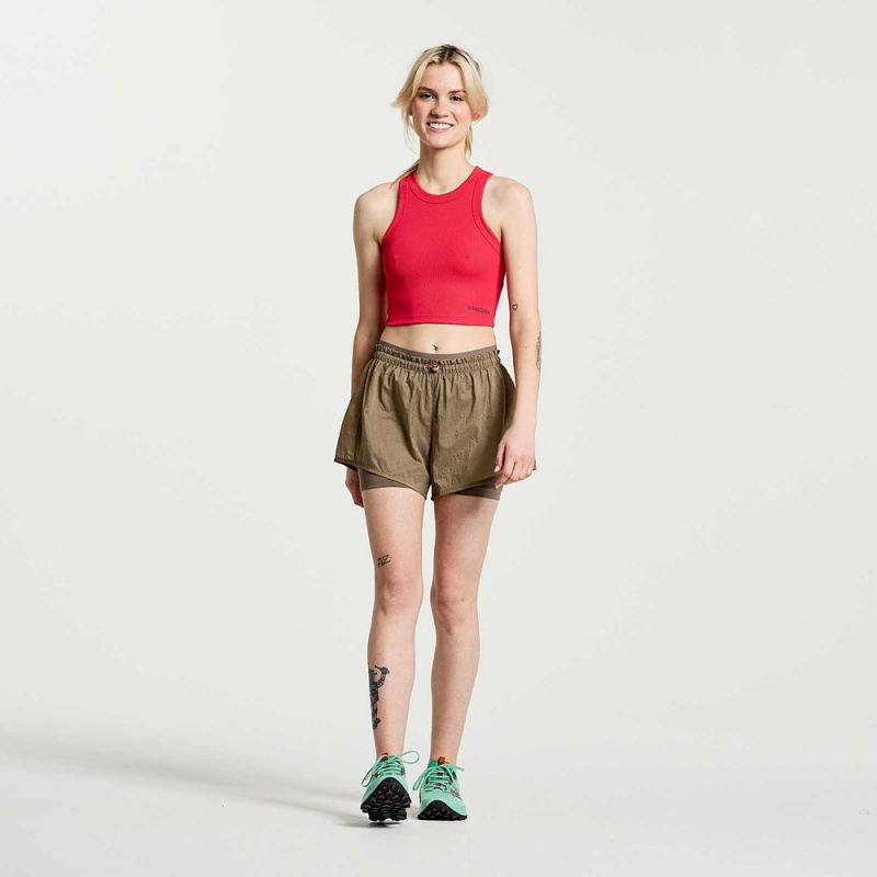 Saucony Elevate Crop Top Rózsaszín | RCM-736902