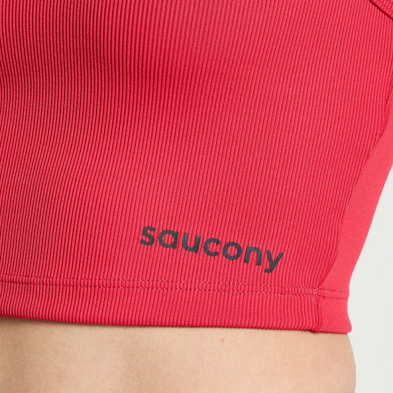 Saucony Elevate Crop Top Rózsaszín | RCM-736902