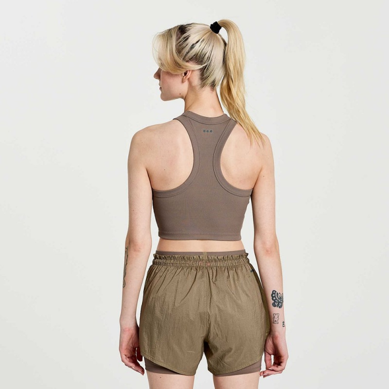 Saucony Elevate Crop Top Umber | UIV-317092