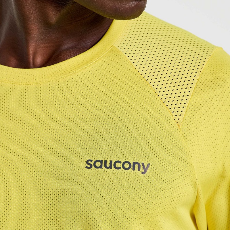 Saucony Elevate Rövid Sleeve Sulphur | AXO-812463