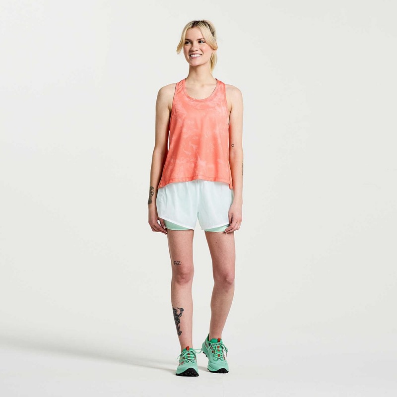 Saucony Elevate Tank Top Zenith Tie-Dye Print | FQC-824136