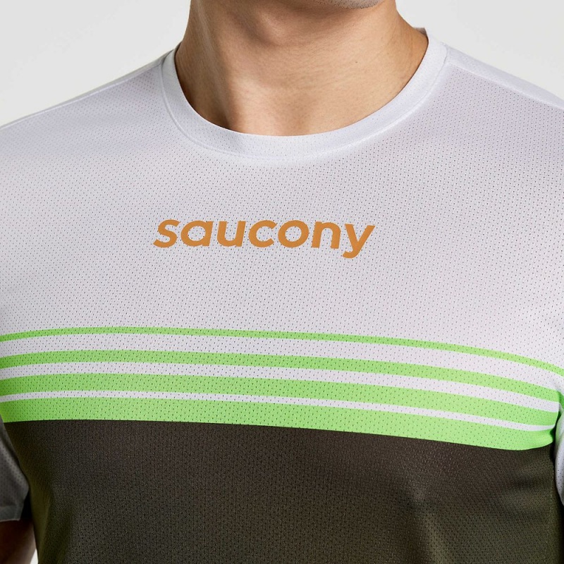 Saucony Elite Rövid Sleeve Umbra | MEH-794138