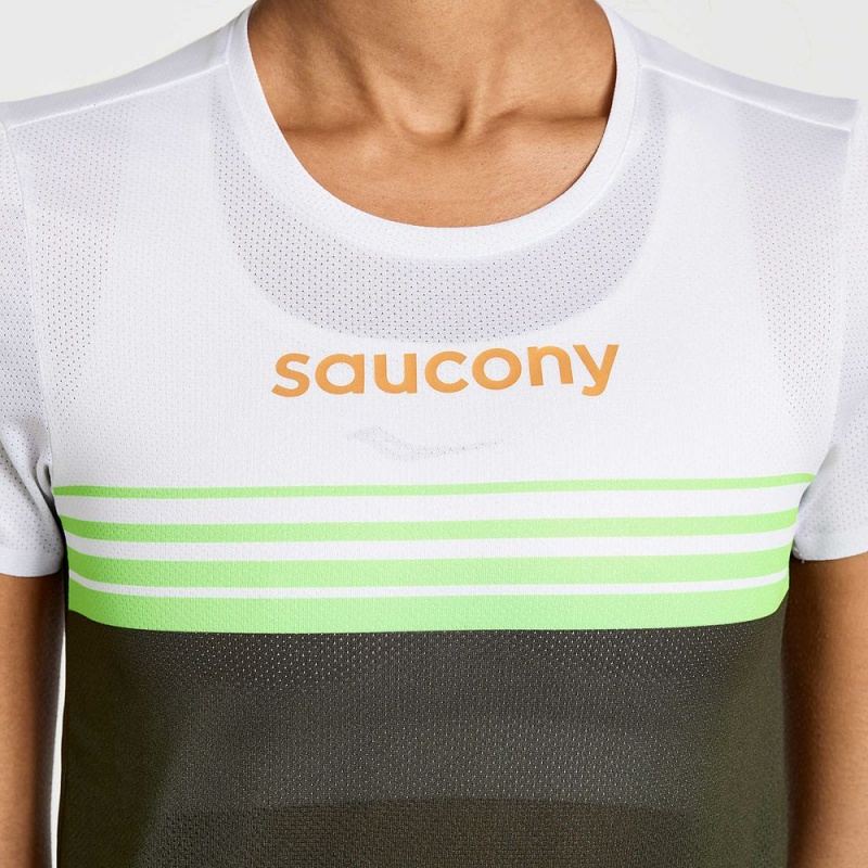 Saucony Elite Rövid Sleeve Umbra | QUM-678491